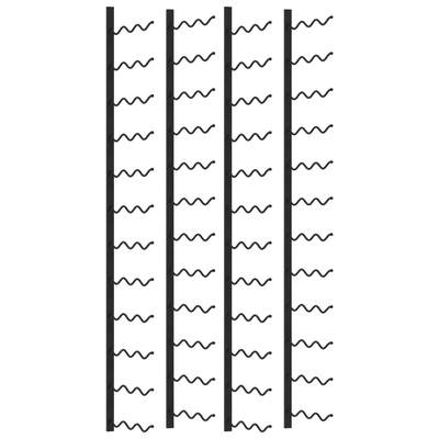 289560 Wall-mounted Wine Racks for 72 Bottles 2 pcs Black Iron 