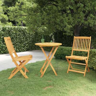 Space Saving 3 Piece Folding Garden Dining Relaxing Seating Modern Living 