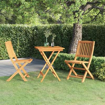 Refined 3 Piece Folding Garden Dining Home Decor Accent Modern Living 