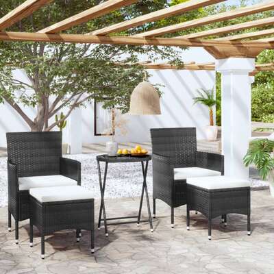 Minimalist 5 Piece Garden Bistro Set Living Space Upgrade Boho 