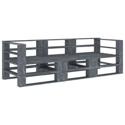 Minimalist Garden Pallet Sofa Grey 3 Relaxing Seating Modern Living 