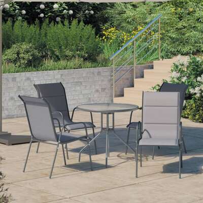 Space Saving 5 Piece Outdoor Dining Set Daily Living Essential Home Comfort 