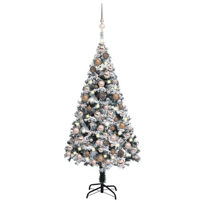 Artificial Christmas Tree with LEDs&Ball Set Green PVC