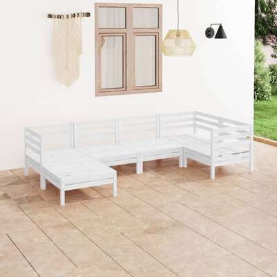 Minimalist 6 Piece Garden Lounge Set Relaxing Seating Evening 