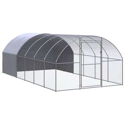 Large Galvanised Steel Chicken Coop 3x6x2m | EXTG
