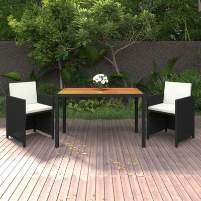 Decorative 3 Piece Garden Dining Set Home Use Outdoor Living 