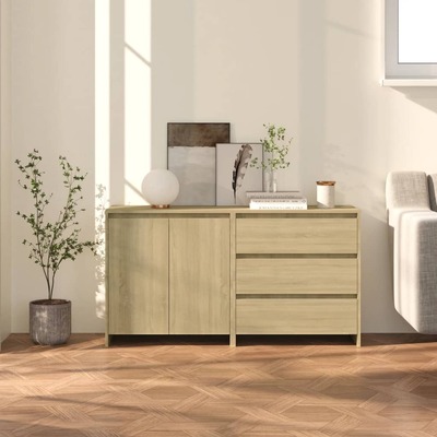 2 Piece Sideboard Sonoma Engineered Wood