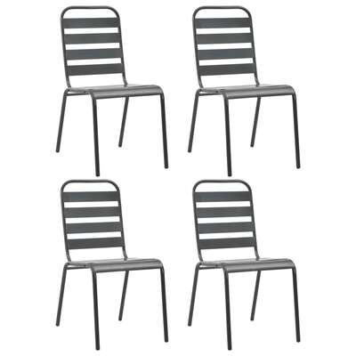 Premium Outdoor Chairs 4 pcs Slatted Lounge Area Essentials 