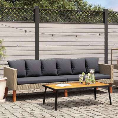 Decorative 3 Seater Garden Sofa with Patio Setup Garden Leisure 