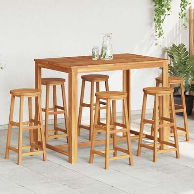 Stylish Bar Stools 6 pcs Solid Indoor Outdoor Use Home Comfort 
