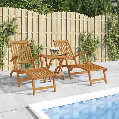 Functional Outdoor Deck Chairs with Footrests Living Space Upgrade Evening 