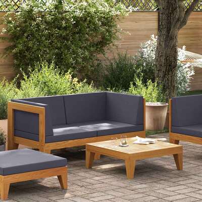 Decorative 2 Piece Garden Lounge Set Garden Gathering Urban Style 