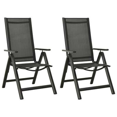 Functional Folding Garden Chairs 2 pcs Indoor Outdoor Use Home Comfort 