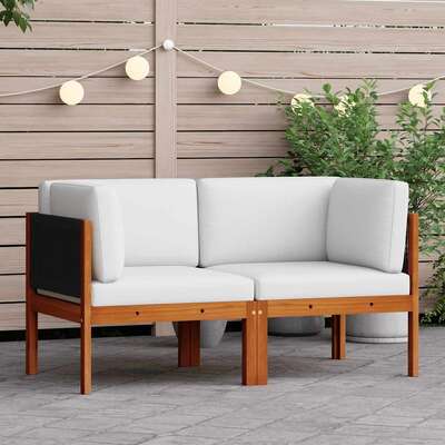 Comfortable Garden Corner Sofas 2 pcs Lounge Area Urban Style 