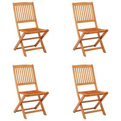 Comfortable Folding Garden Chairs 4 pcs Relaxing Seating Patio Relax 