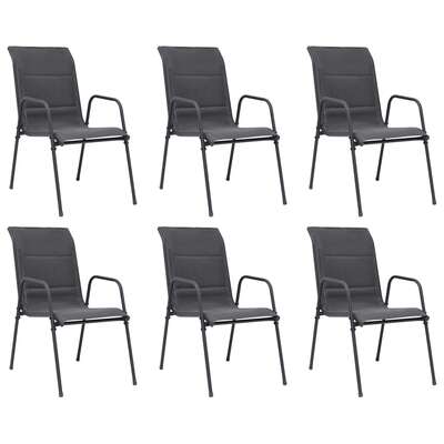 Versatile Stackable Garden Chairs 6 pcs Outdoor Retreat Modern Living 