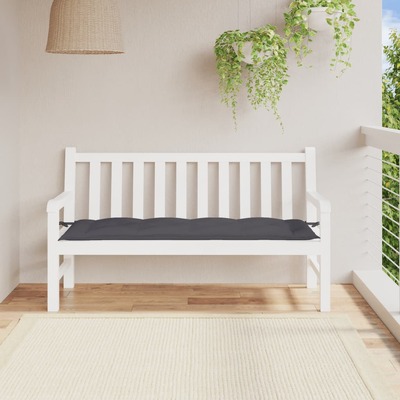 Garden Bench Cushion Anthracite Fabric