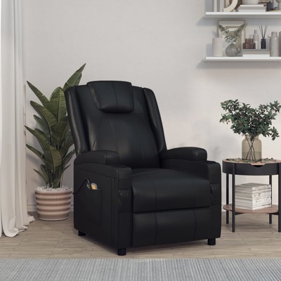 Stand up Massage Chair Black Leather