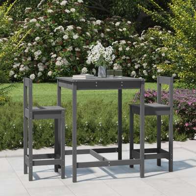 Decorative 3 Piece Garden Bar Set Relaxing Seating Home Comfort 