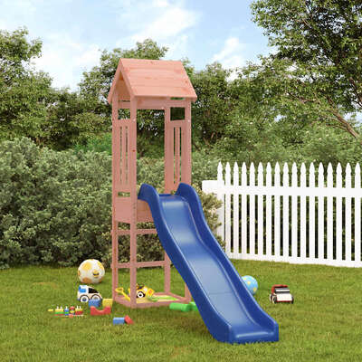 Sliding Adventures: The Douglas Wooden Playhouse with Slide