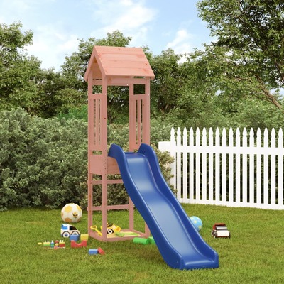 Sliding Adventures: The Douglas Wooden Playhouse with Slide