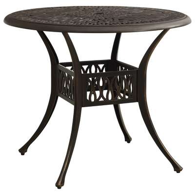 Elegant Garden Table Bronze 90x90x74 cm Home Use Urban Style 