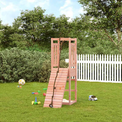 Nature's Hideaway: Douglas Wood Playhouse with Climbing Wall
