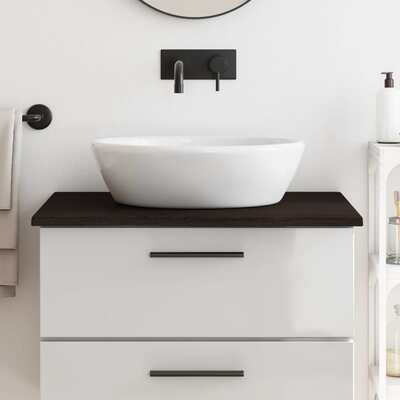 Bathroom Countertop Dark Grey - Treated Solid Wood