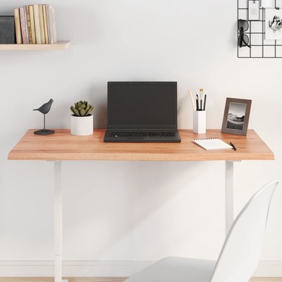 Rustic Radiance: Oak-Inspired Light Brown Treated Solid Wood Table Top
