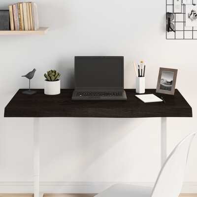 Oak-Inspired Dark Grey Treated Solid Wood Table Top
