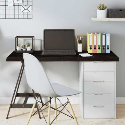  Oak Elegance: Dark Grey Treated Solid Wood Table Top 