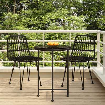 Decorative 3 Piece Garden Dining Set Relaxing Seating Modern Living 
