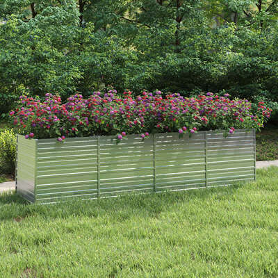 Galvanised Steel Raised Garden Bed 320x80cm | EXTG