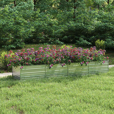 Galvanised Steel Raised Garden Bed 320x80cm | EXTG