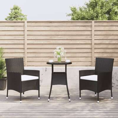 Refined 3 Piece Garden Bistro Set Relaxing Seating Urban Style 
