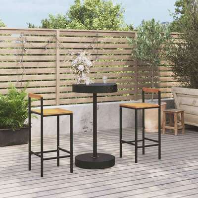 Elegant 3 Piece Garden Bar Set Indoor Outdoor Use Home Comfort 
