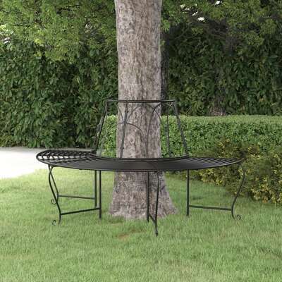 Stylish Half Round Tree Bench 159 Living Space Upgrade Garden Leisure 
