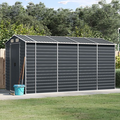 Garden Shed Anthracite Galvanised Steel