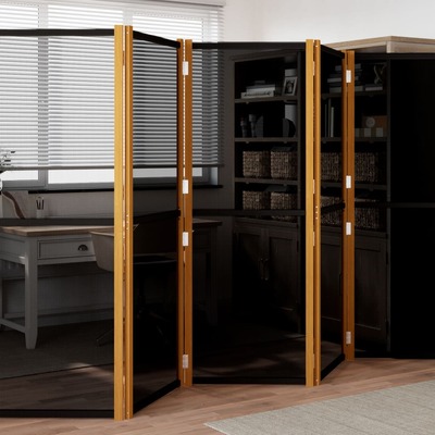 6-Panel Room Divider Black