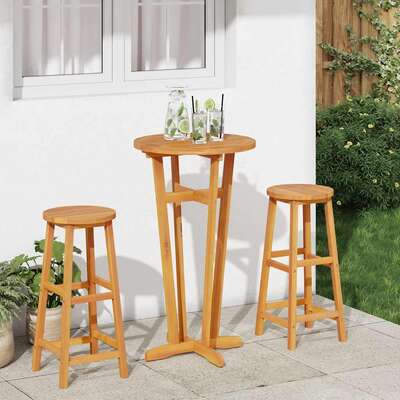 Acacia Wood Bar Table Round 60cm Outdoor | EXTG