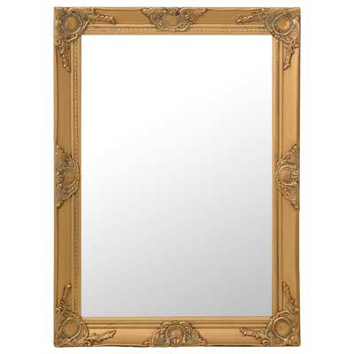 Wall Mirror Baroque Style 60x80 cm Gold