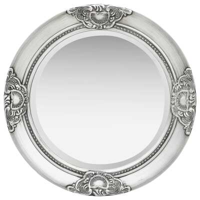 Wall Mirror Baroque Style 50 cm Silver