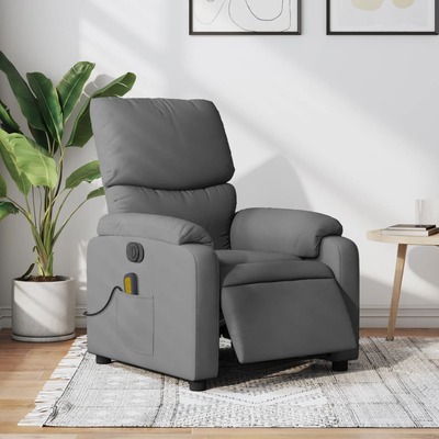 Dark Grey Electric Massage Recliner Chair