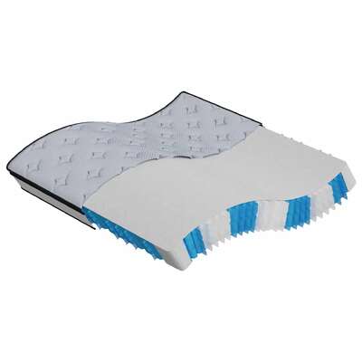 King 28cm Medium Pocket Spring Mattress Fabric Foam Isolation Pad Support