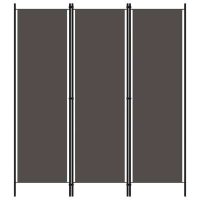 3-Panel Room Divider Anthracite 