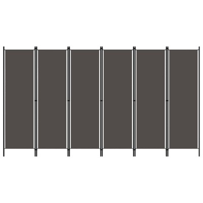 6-Panel Room Divider Anthracite