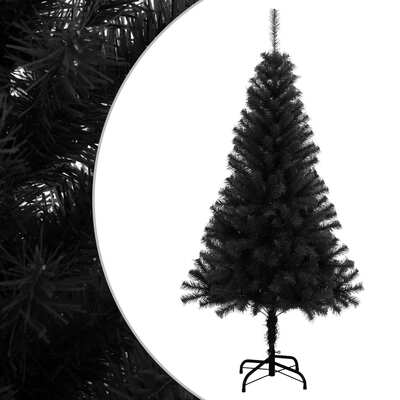 Artificial Christmas Tree with Stand Black 150 cm PVC