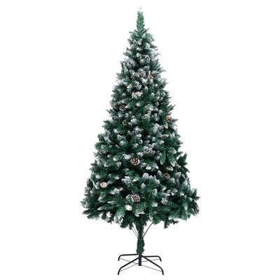 Artificial Christmas Tree with Pine Cones and White Snow