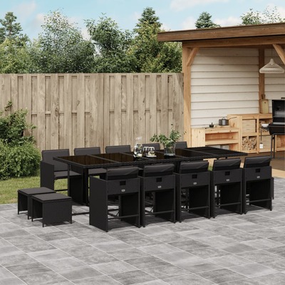 15 Piece Garden Dining Set with Cushions