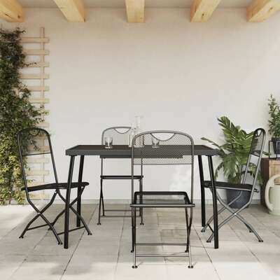 Decorative 5 Piece Garden Dining Set Patio Setup Urban Style 